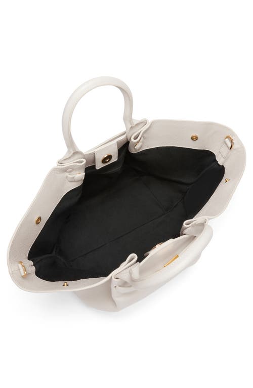 Demellier The Midi New York Tote Bag In Off White