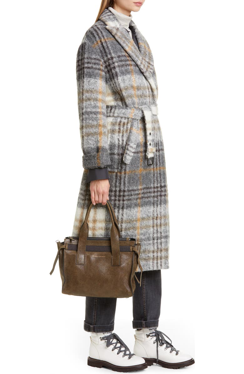 Brunello Cucinelli Monili Trip Leather Tote, Alternate, color,