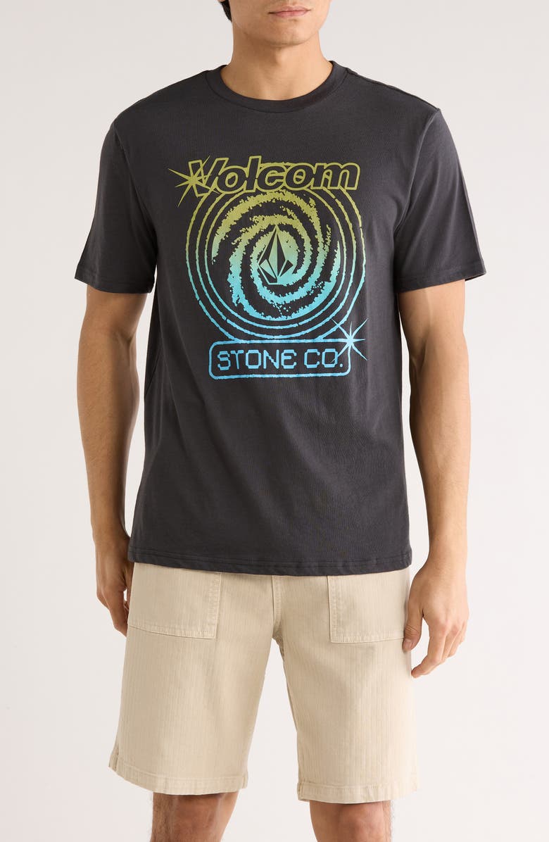 Volcom Deep Trance Graphic T-Shirt, Main, color, Washed Black Heather