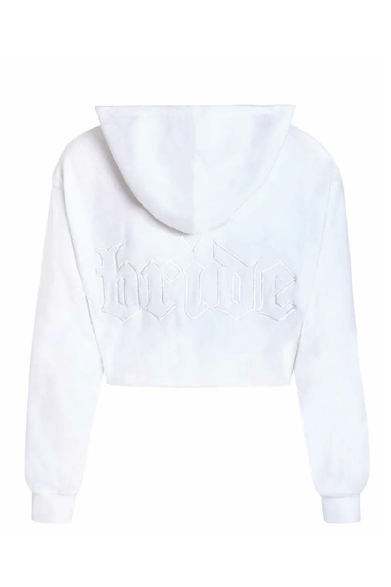 Terry Bride Zip-Up, Main, color, White