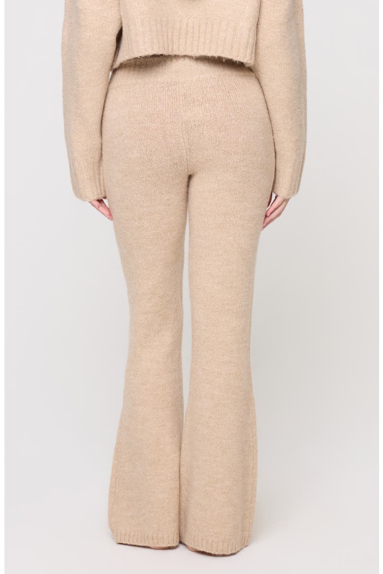 Jet Set Flare Knit Pants, Alternate, color, HEATHER OATMEAL