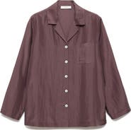 MANGO Silk Pajama Shirt