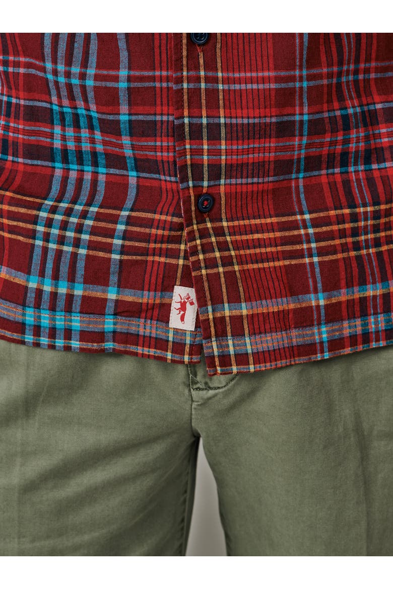 Abbots Cuban Collar Shirt, Alternate, color, Red Check