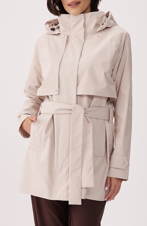 Aliz Water Repellent Short Trench Coat
