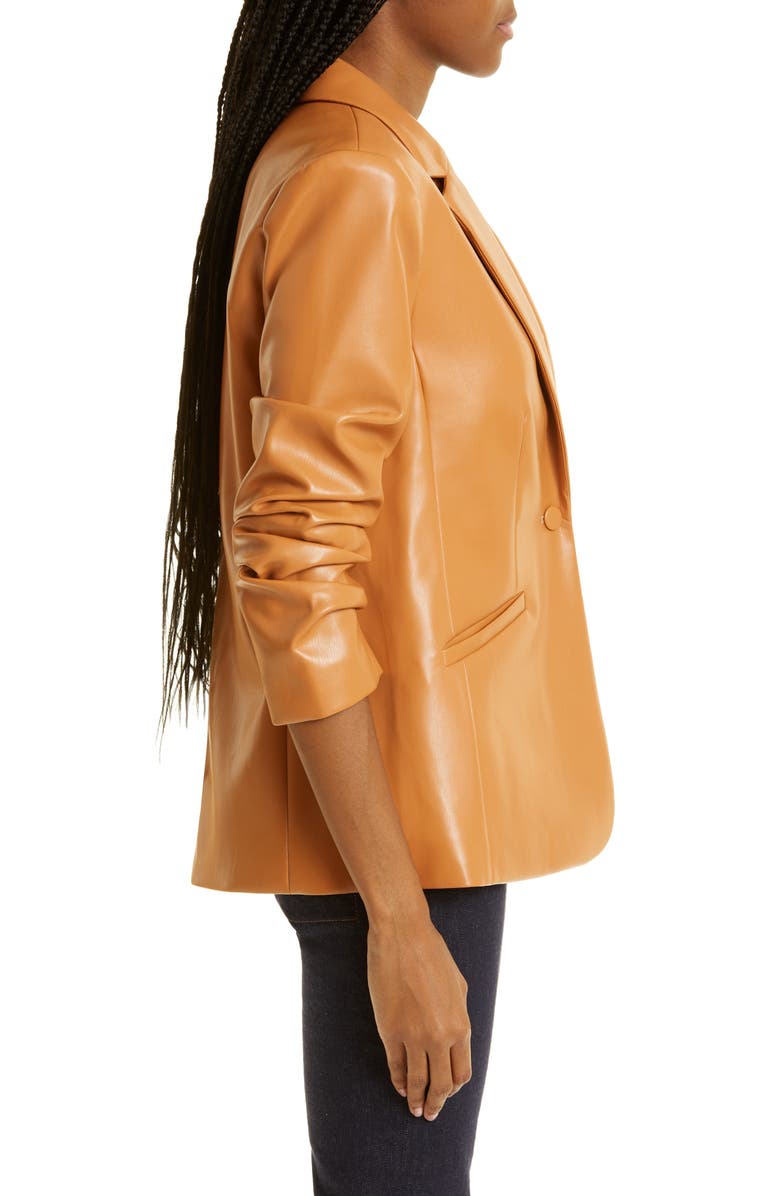Cinq à Sept Kylie Faux Leather Blazer, Alternate, color, 