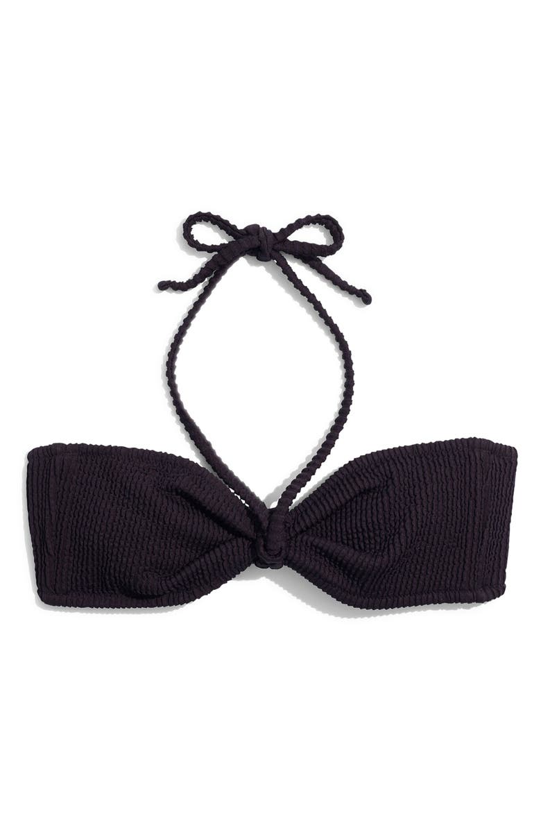 Madewell Second Wave Textured Bandeau Bikini Top, Alternate, color,