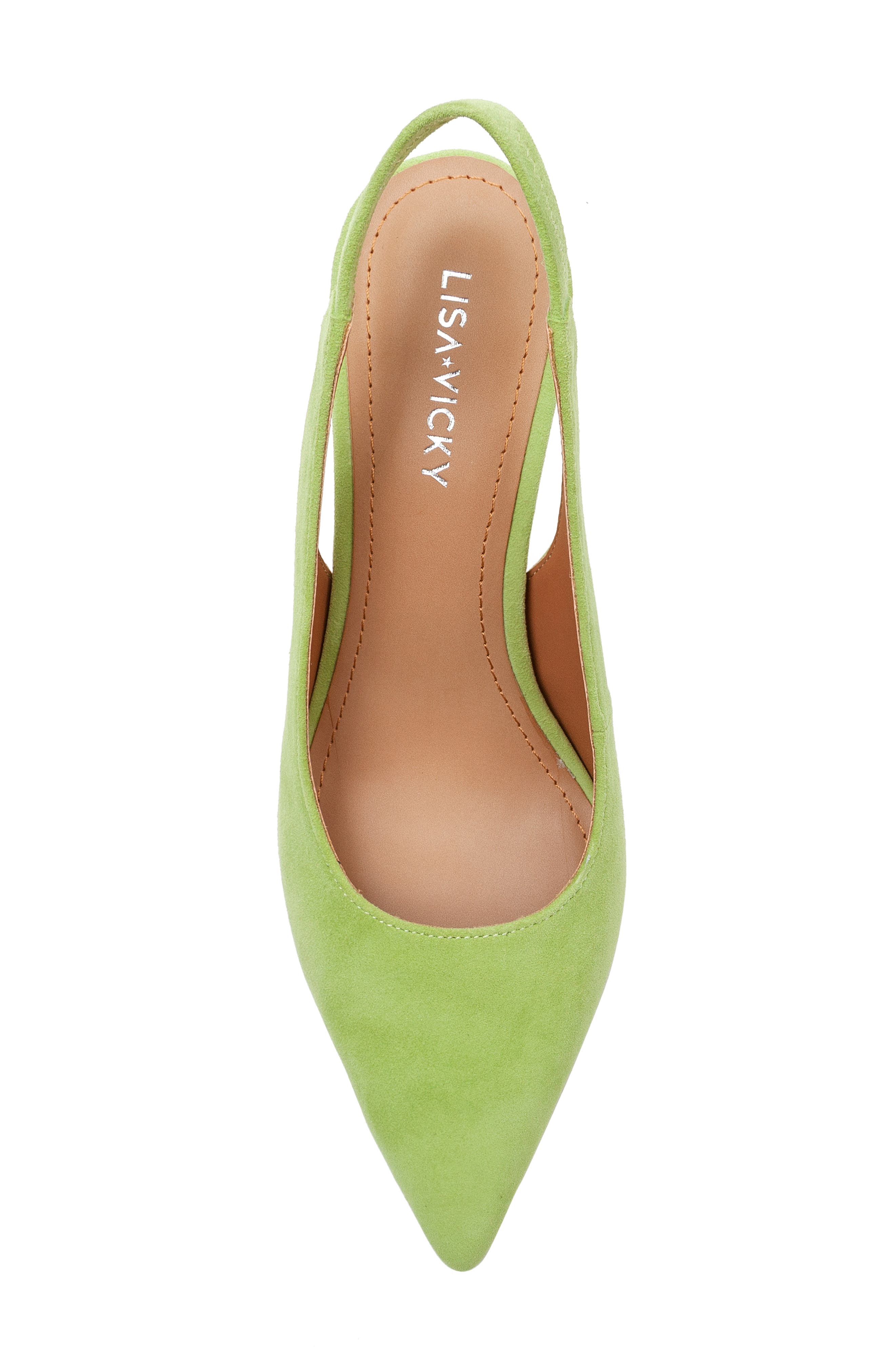 Piper Pointed Toe Slingback Pump, Alternate, color, GREEN