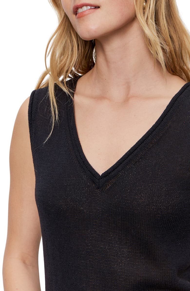 Sanctuary Stripe Sweater Tank, Alternate, color, Black
