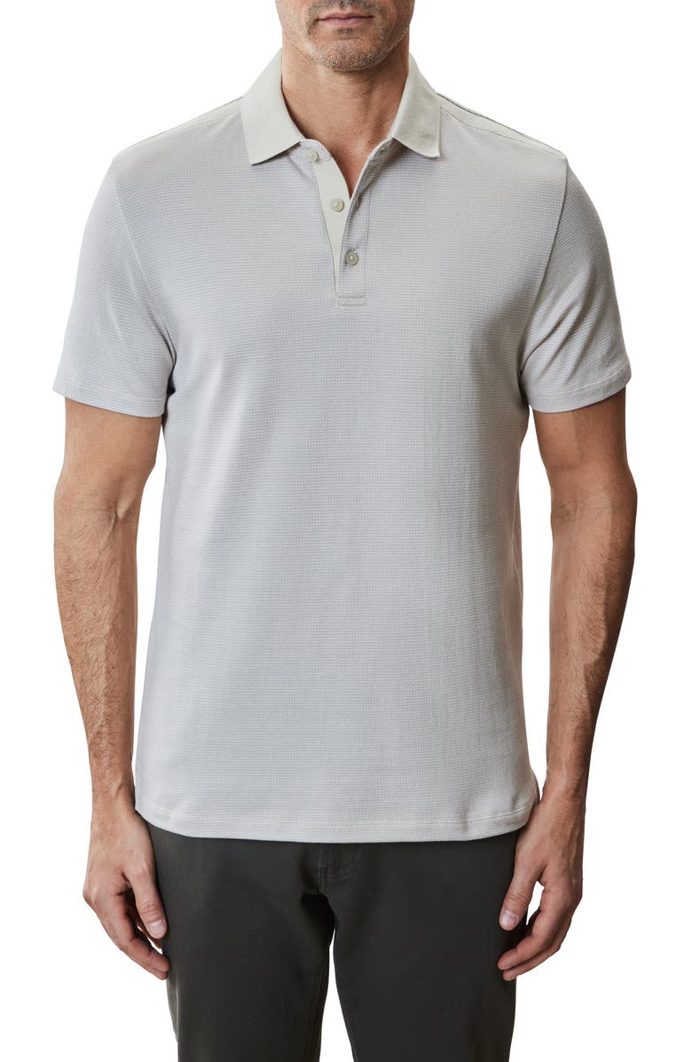 Robert Barakett Modesto Race Stripe Cotton Polo, Main, color, Sand