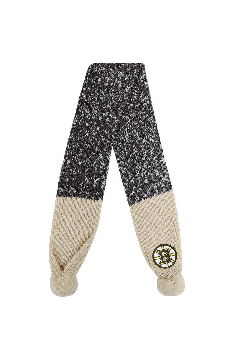 FOCO Boston Bruins Confetti Scarf with Pom, Alternate, color, 