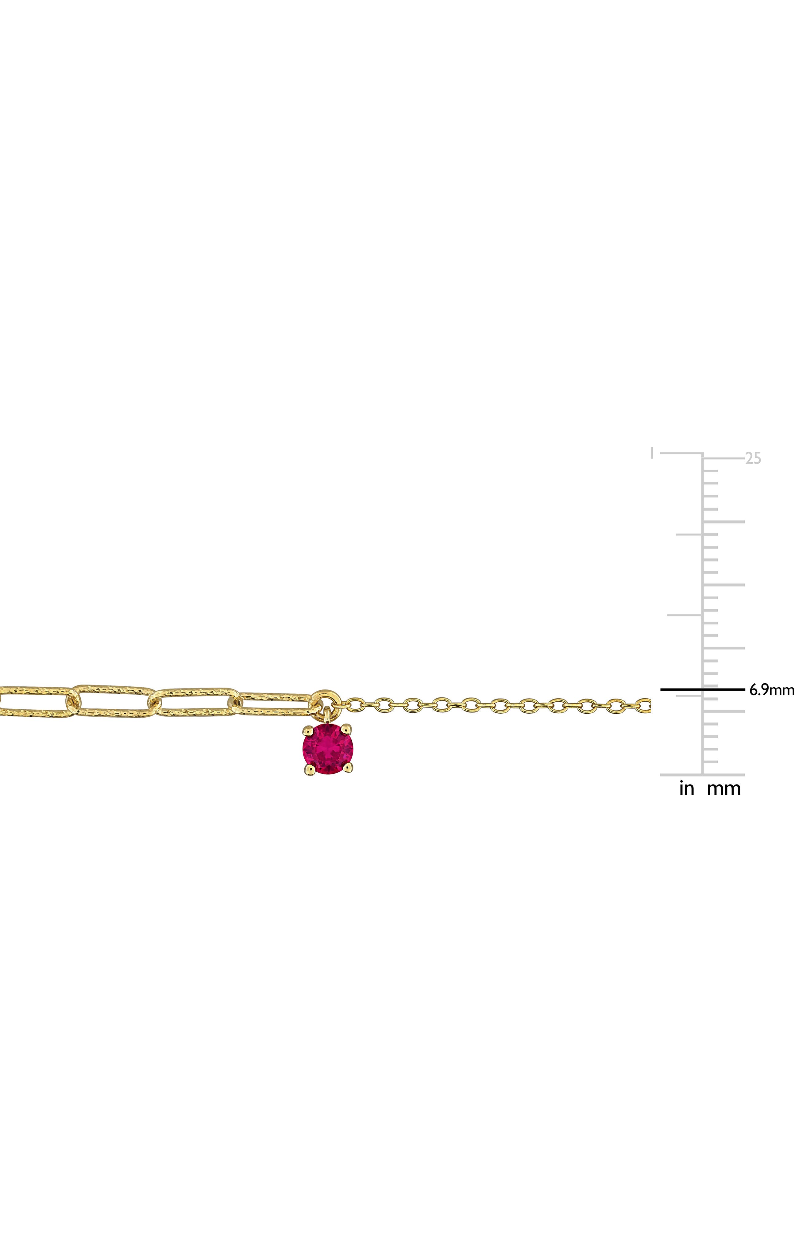 DELMAR Lab Grown Ruby Mixed Chain Bracelet (Women) | Nordstromrack
