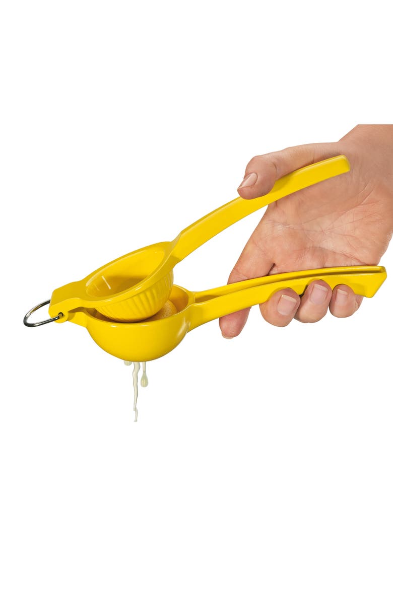 Aluminum Limona Lemon Squeezer, Yellow, Alternate, color, Yellow