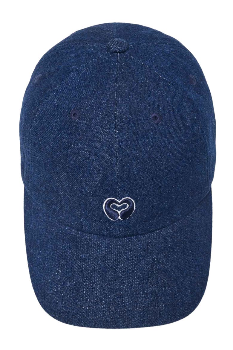 Raw denim cap with logo, Alternate, color, Marine blue