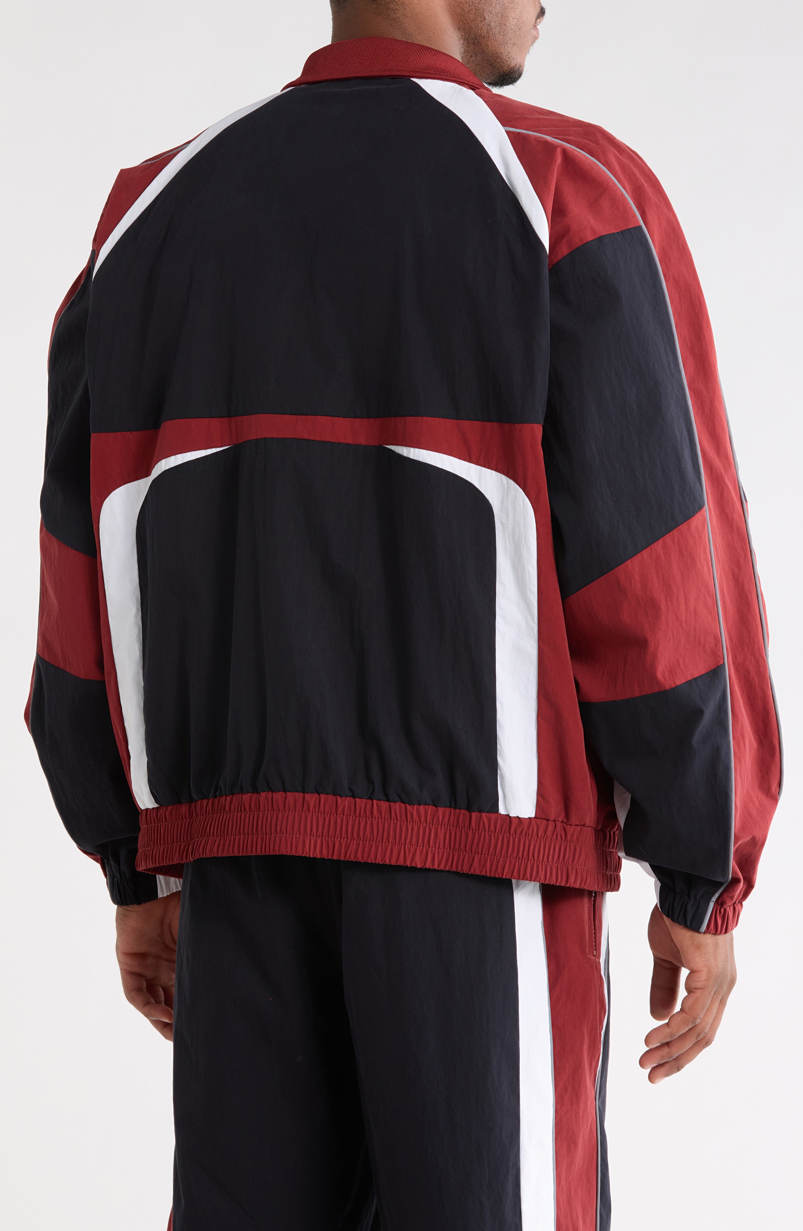 PURPLE BRAND Colorblock Poplin Track Jacket (Men) | Nordstromrack