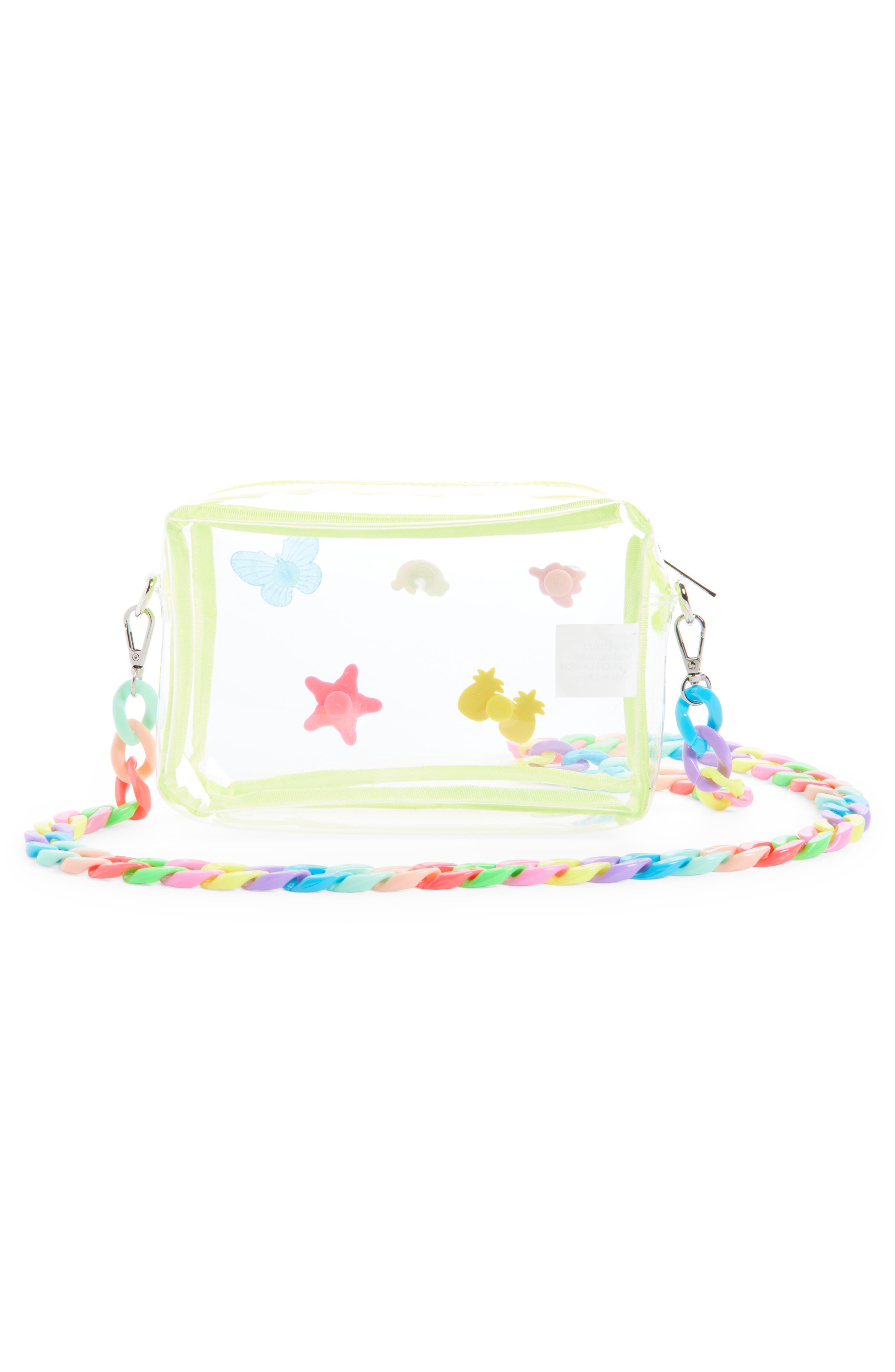 Ruby & Ry Kids' Clear Neon Crossbody Bag, Alternate, color, 