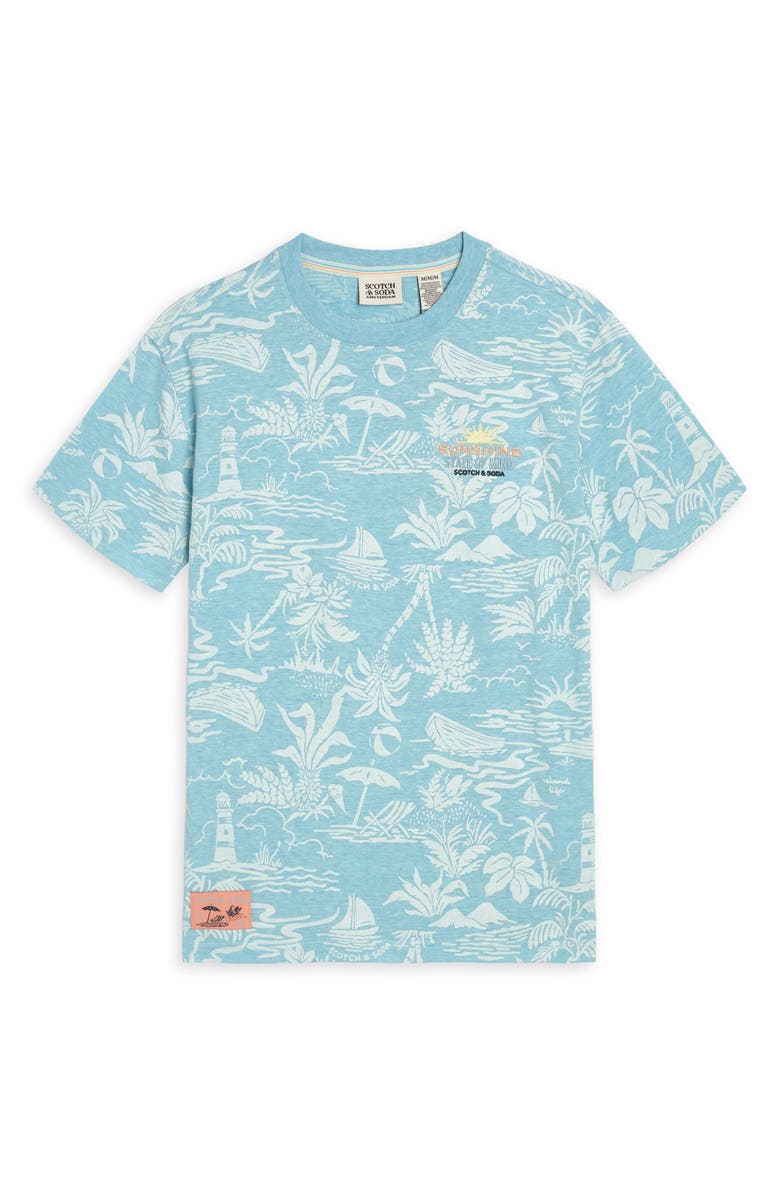 Scotch & Soda Kids' Short Sleeve T-Shirt, Main, color, Light Blue Heather