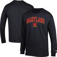 Champion Men's Champion Black Maryland Terrapins Arch Over Logo Long Sleeve T-Shirt
