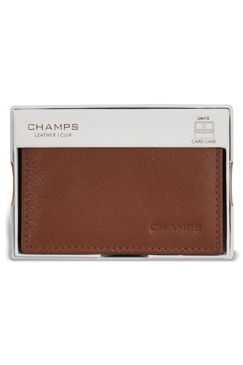Onyx Leather RFID Vertical Slim Wallet, Alternate, color, BROWN