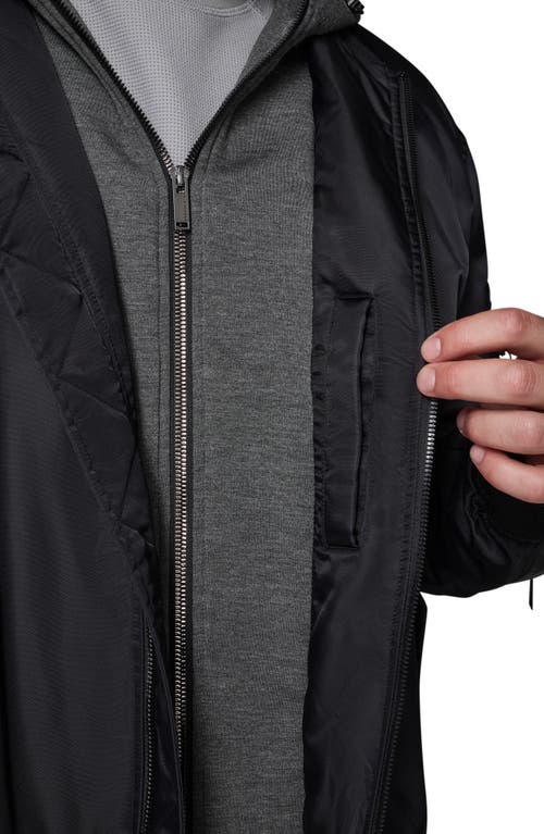Karl Lagerfeld Paris Full Zip Bomber Jacket In Black