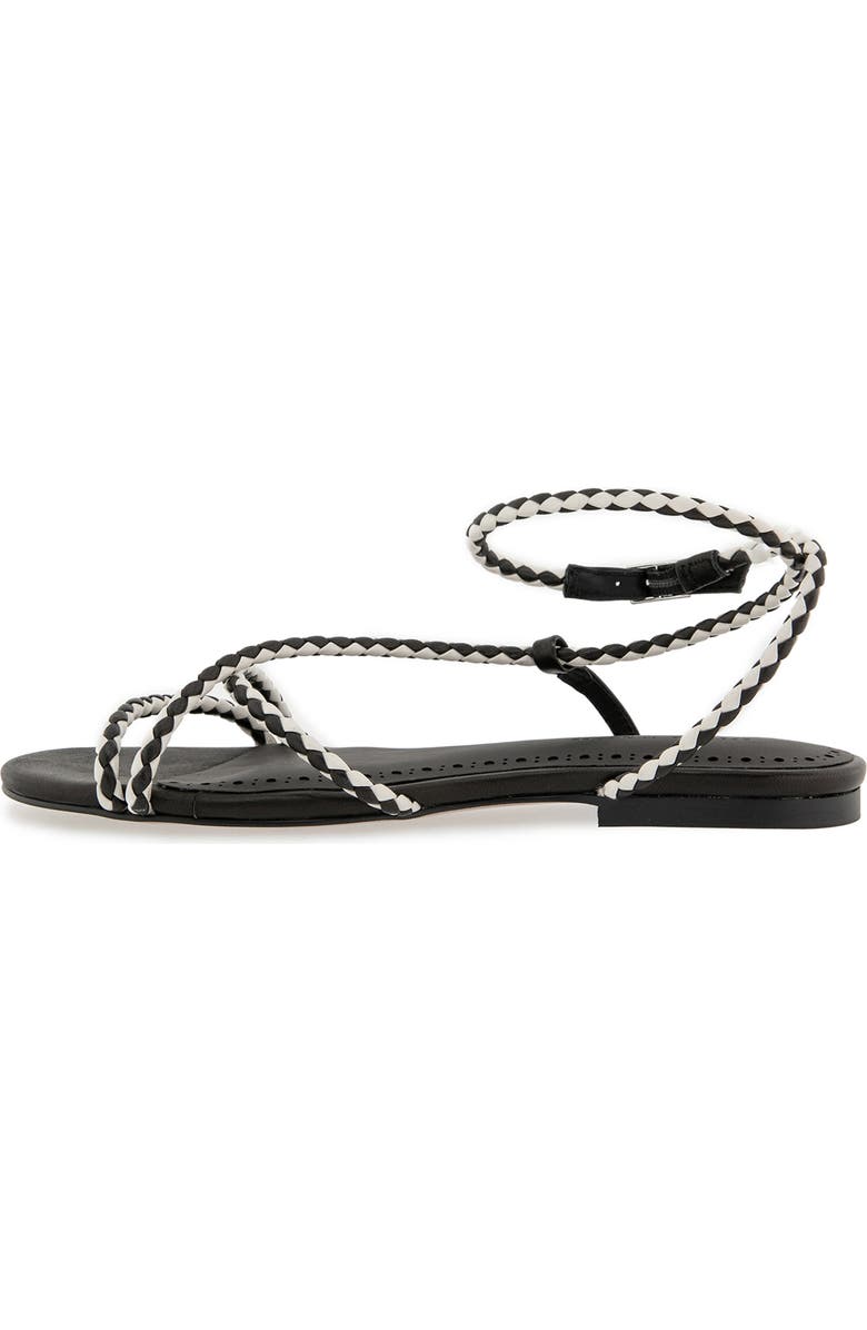 Rebecca Minkoff Ayla Ankle Strap Sandal, Alternate, color, Black/ Off White