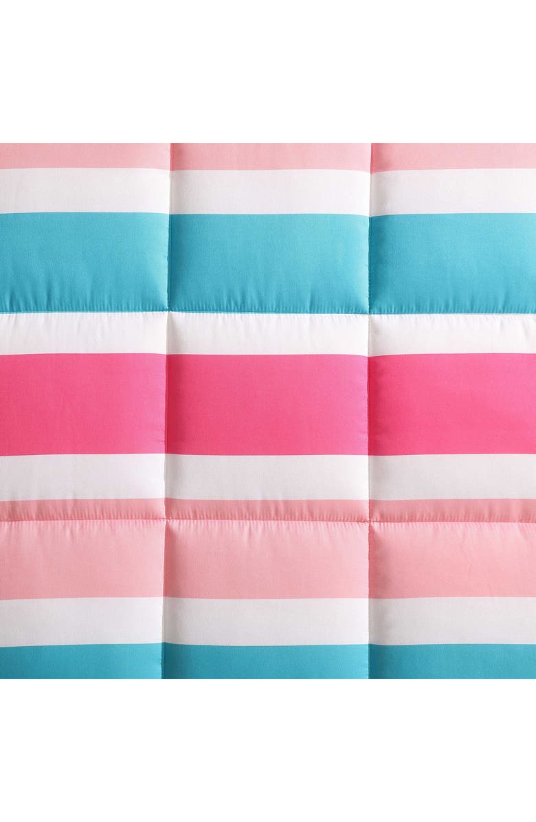 Nautica Cru Stripe Microfiber Comforter Set, Main, color, Rose Pink