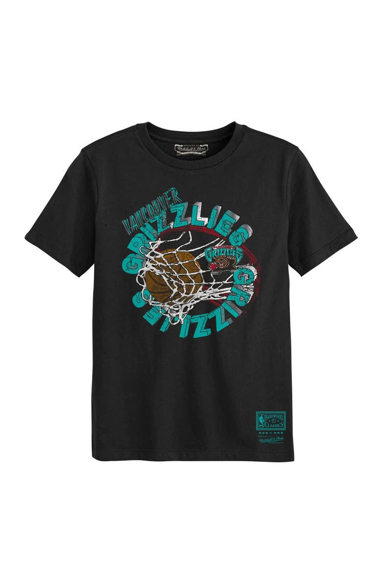 Mitchell & Ness Preschool Mitchell & Ness Black Vancouver Grizzlies Hardwood Classics In The Net T-Shirt, Main, color, Black