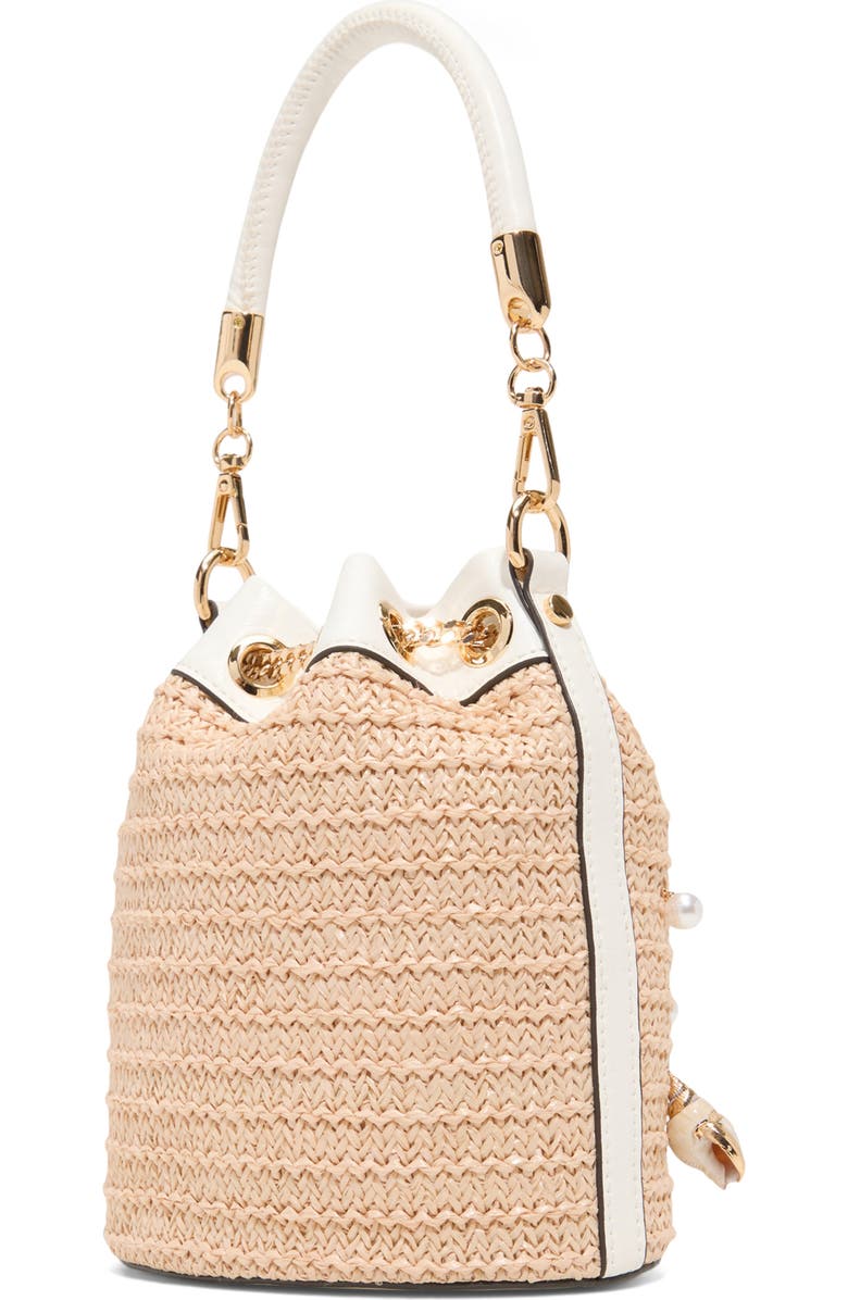 ALDO Sirenax Woven Raffia Bucket Bag, Alternate, color,