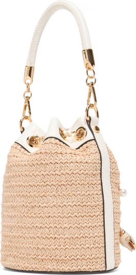 【追跡あり!】Sirenax Raffia Drawstring シェル バケットバッグ ALDO Sirenax Woven Raffia Bucket Bag | Nordstrom
