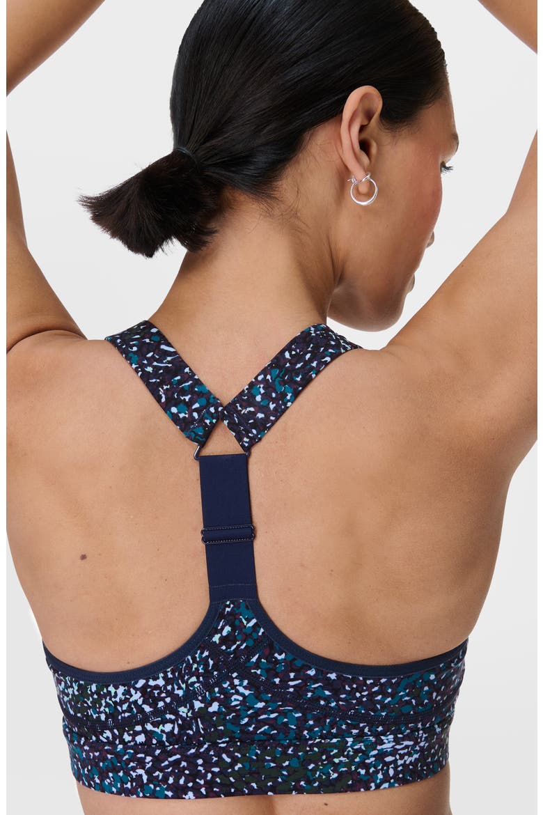 Power Medium Support Sports Bra, Alternate, color, BLUE AURORA PRINT