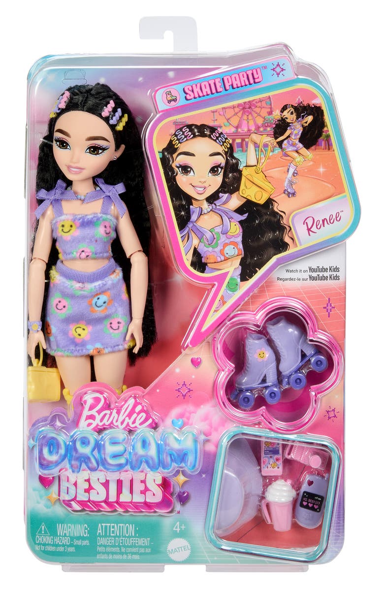 Mattel Barbie<sup>®</sup> Dream Besties Skate Party Renee Doll, Alternate, color, 