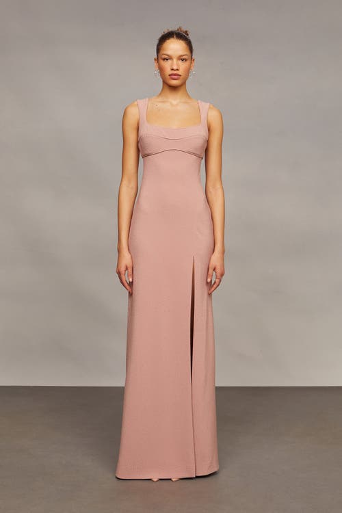 AMUR Venice Maxi Dress in Taupe Bloom 