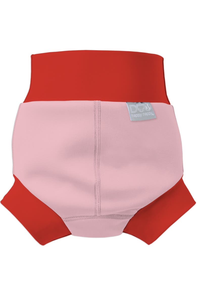 Happy Nappy Duo Reusable Double Swim Diaper, Alternate, color, Pink/Red