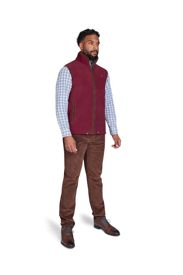 Fleece Gilet, Alternate, color, Burgundy