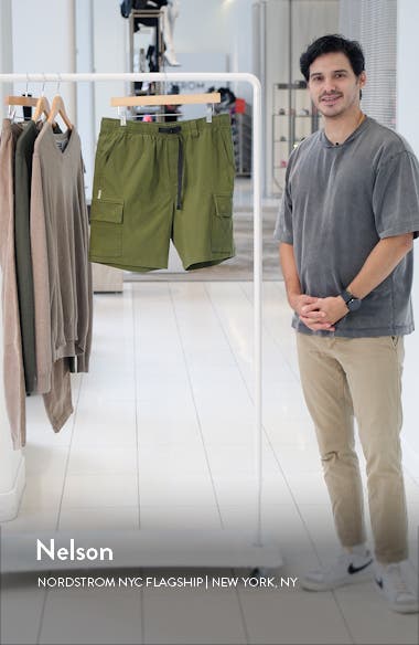 Taikan Belted Stretch Cotton Cargo Shorts (Men) | Nordstromrack