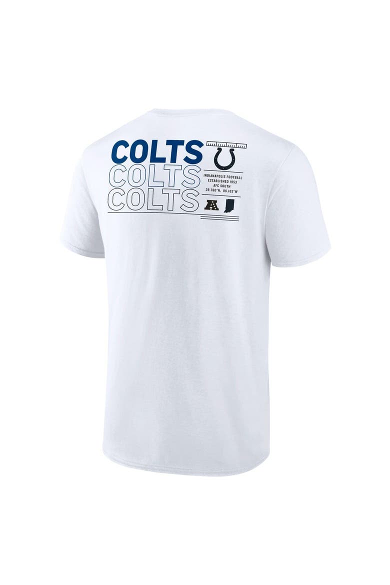 Men's Fanatics White Indianapolis Colts Repeat Stats T-Shirt, Alternate, color, White