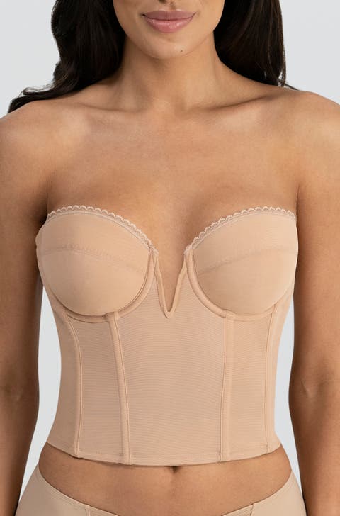 Valerie Backless Strapless  V-Wire Plunge Bustier Bra