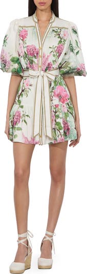 Alice + Olivia Cora Voluminous Tiered Mini Shirtdress