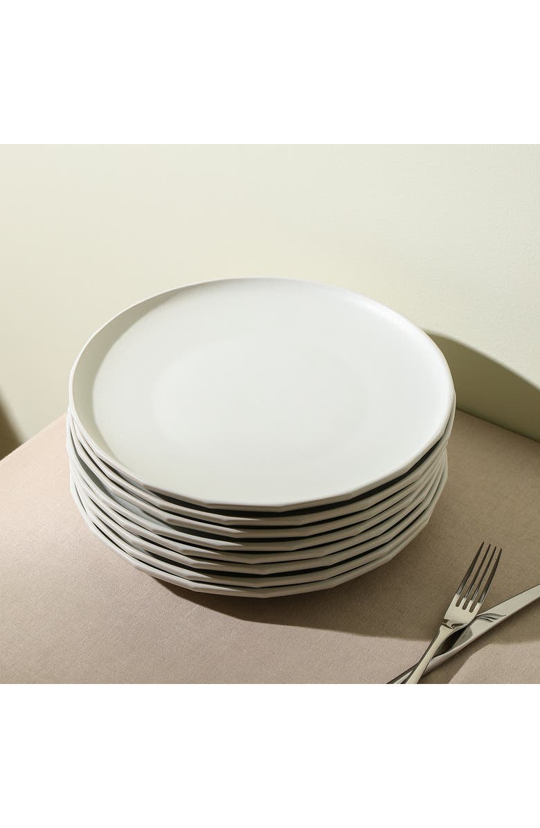 Stone Lain Rio Stoneware 4-Piece Dinner Plate Set, Main, color, Beige