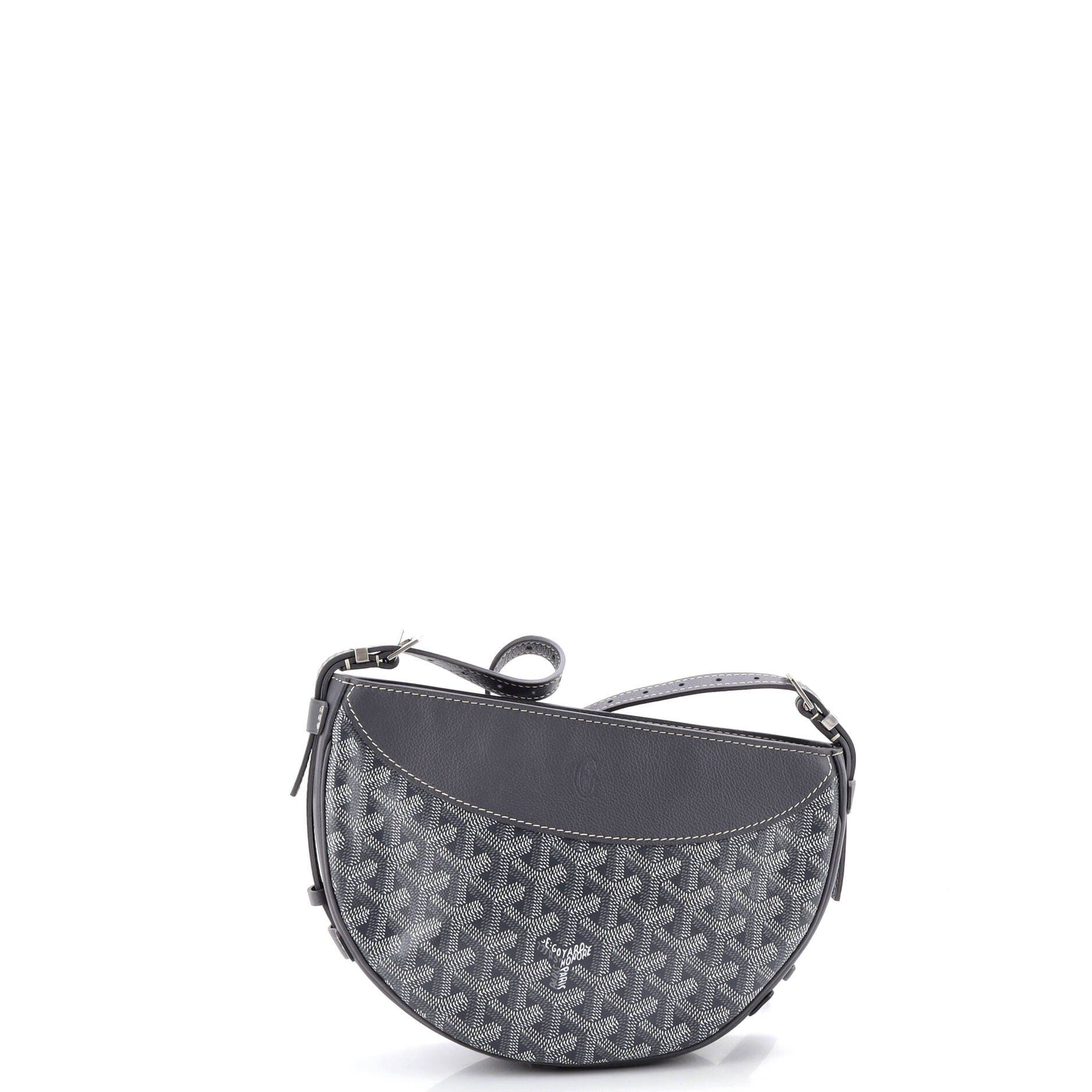 Pre-Owned Goyard Hirondelle Shoulder Bag Coated Canvas and Leather, Alternate, color, Gray