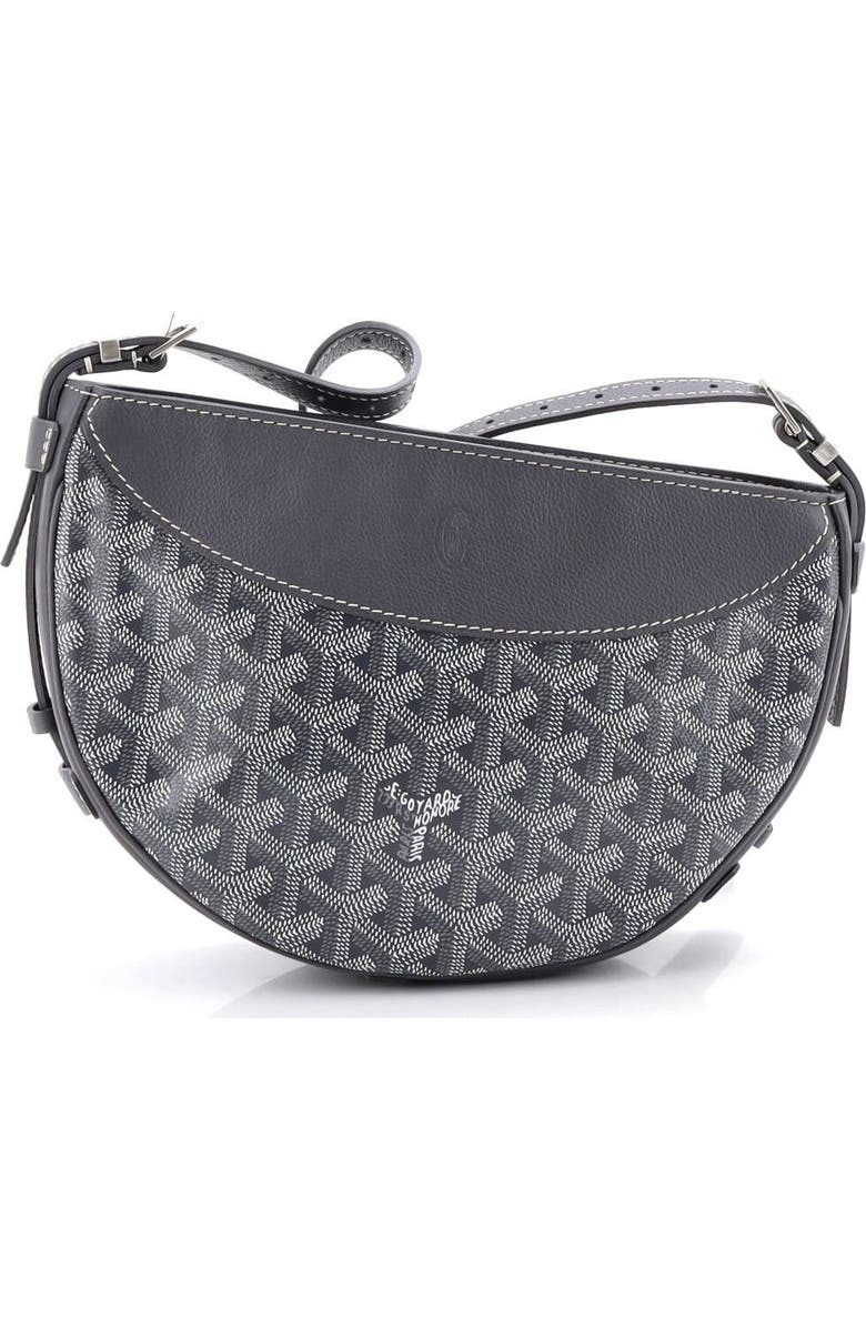 Pre-Owned Goyard Hirondelle Shoulder Bag Coated Canvas and Leather, Alternate, color, Gray