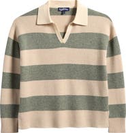Freshman Kids' Stripe Johnny Collar Rugby Sweater
