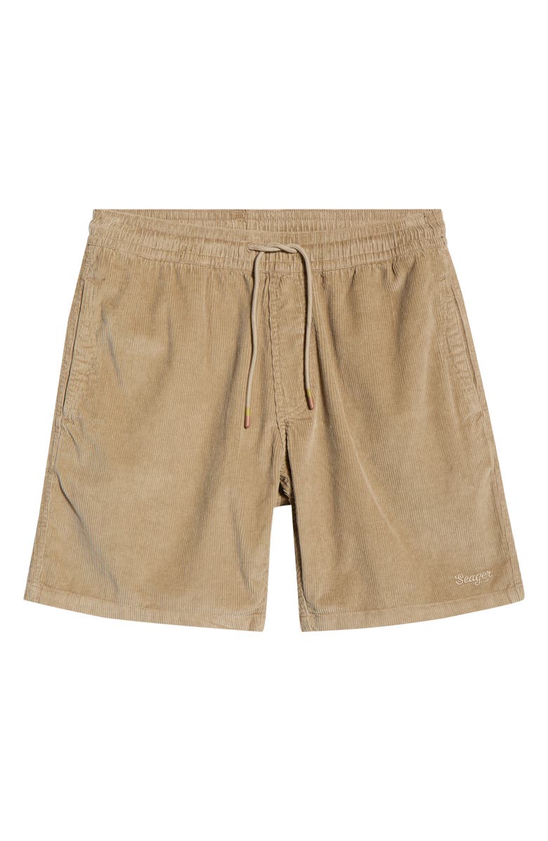 Seager Co Yuma Cotton Corduroy Drawstring Shorts, Alternate, color, Stone