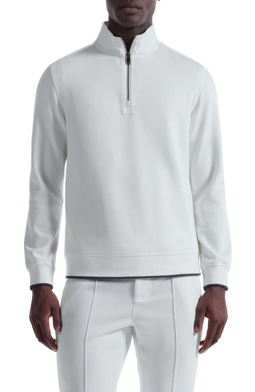 Bugatchi Soft Touch Quarter Zip In White