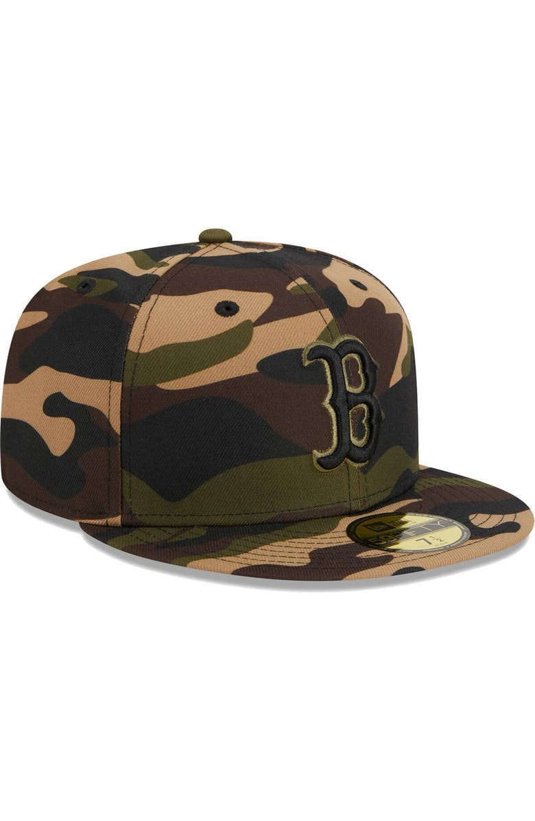 New Era Men's New Era Camo Boston Red Sox Autumn 59FIFTY Fitted Hat, Alternate, color, 