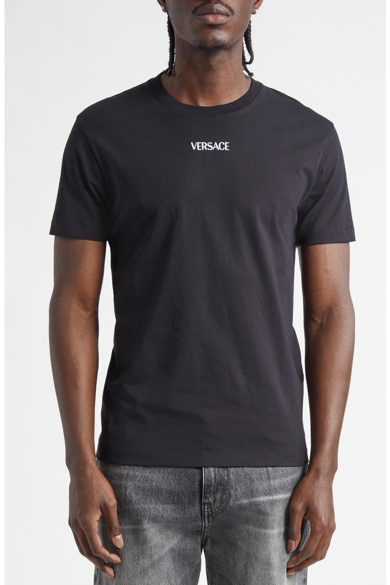 Logo Cotton Jersey T-Shirt, Alternate, color, BLACK