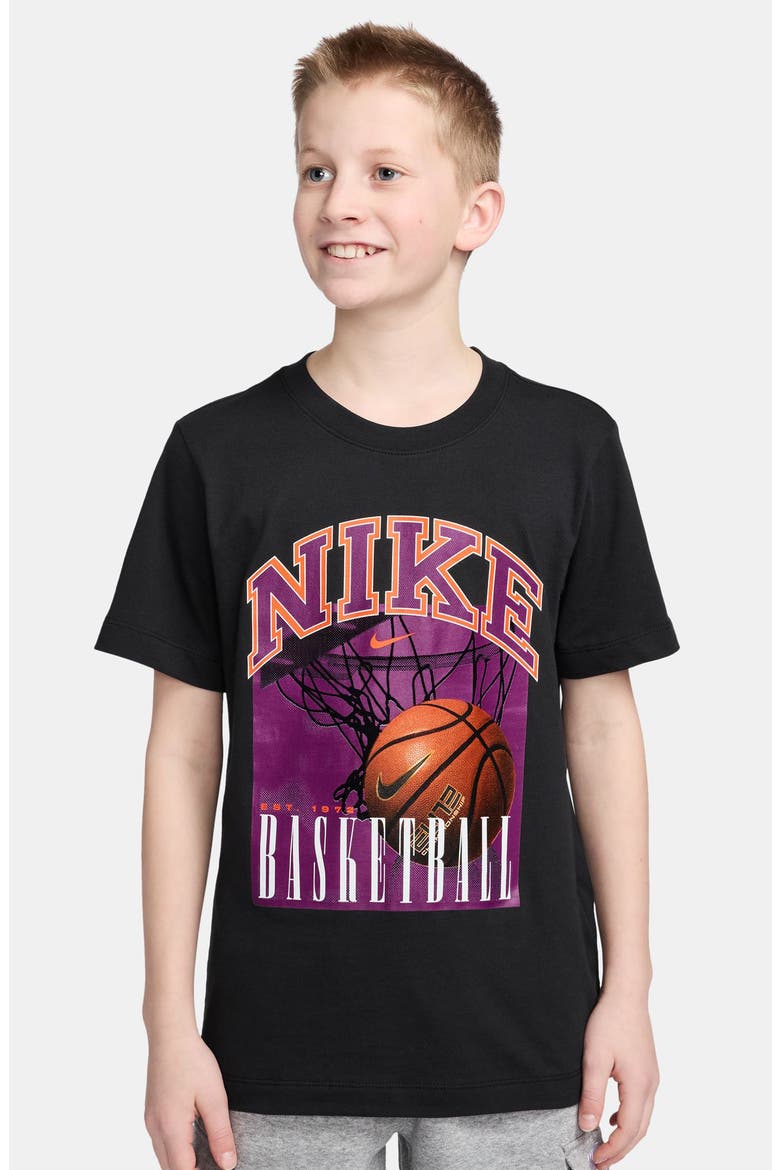 Kids' Basketball Graphic T-Shirt, Main, color, BLACK