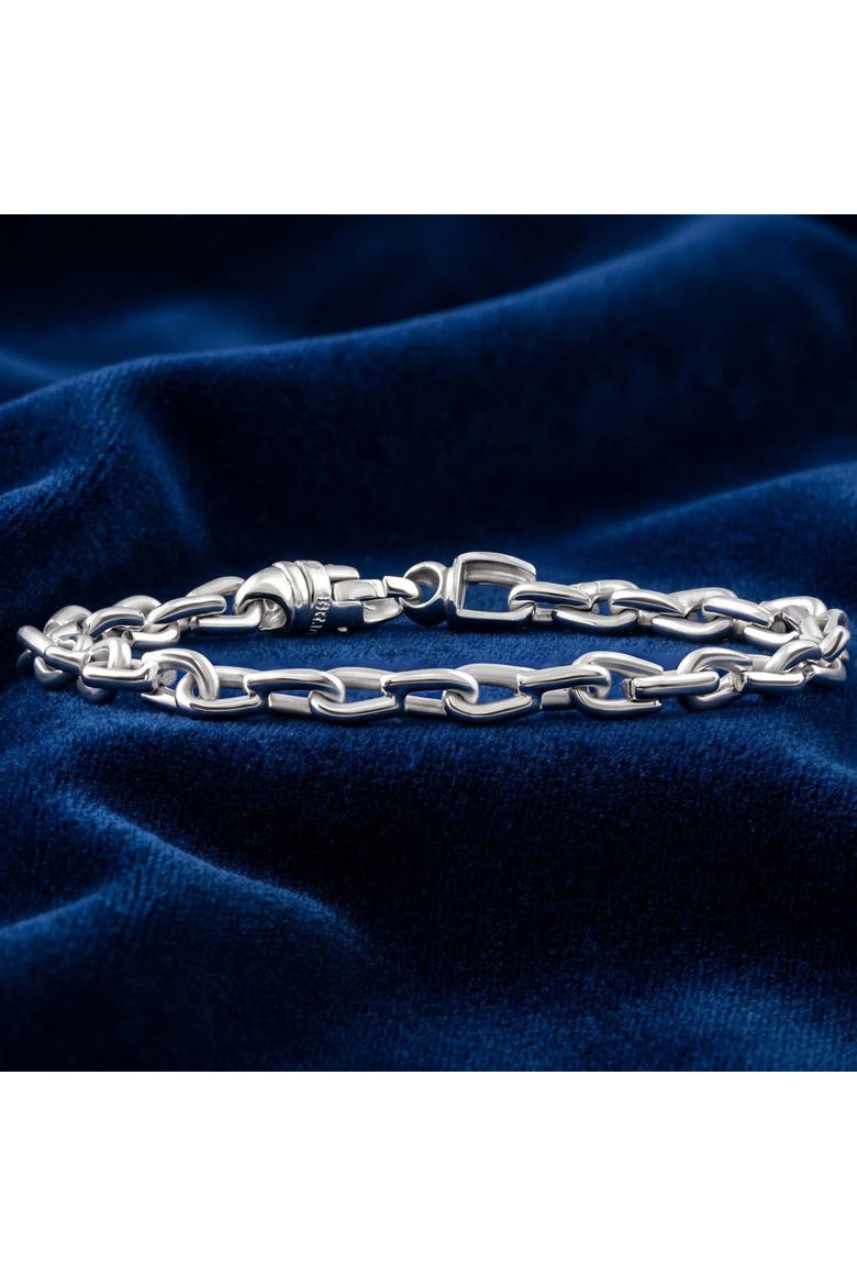 Men's Polished Steel Clasp 6mm Thin Oval Flexible Link  8.5 " Bracelet, Alternate, color, Stainless Steel