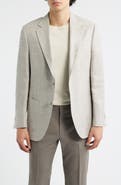 Peter Millar Hyperlight Soft Tan Check Linen & Wool Blend Sport Coat