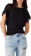 Steve Madden Paloma Lace Sleeve Knit Top