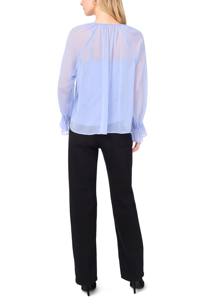 Ruffle Detail Long Sleeve Top, Alternate, color, FRENCH BLUE